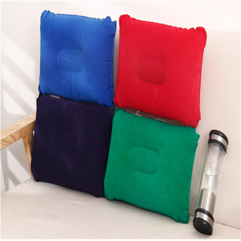 Draagbare Zachte Ultralight Opblaasbare Pluche Air Kussen Slaap Kussen Reizen Slaapkamer Wandelen Strand Auto Vliegtuig Hoofd Rest