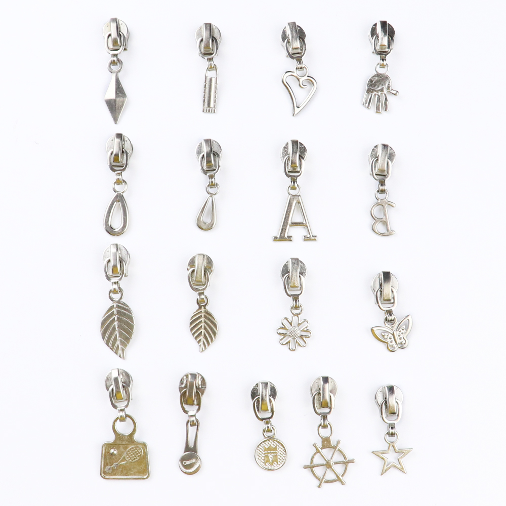 Cremalleras de Metal con cierre automático para ropa, accesorios de costura, 6 piezas, 5 #: Random Color