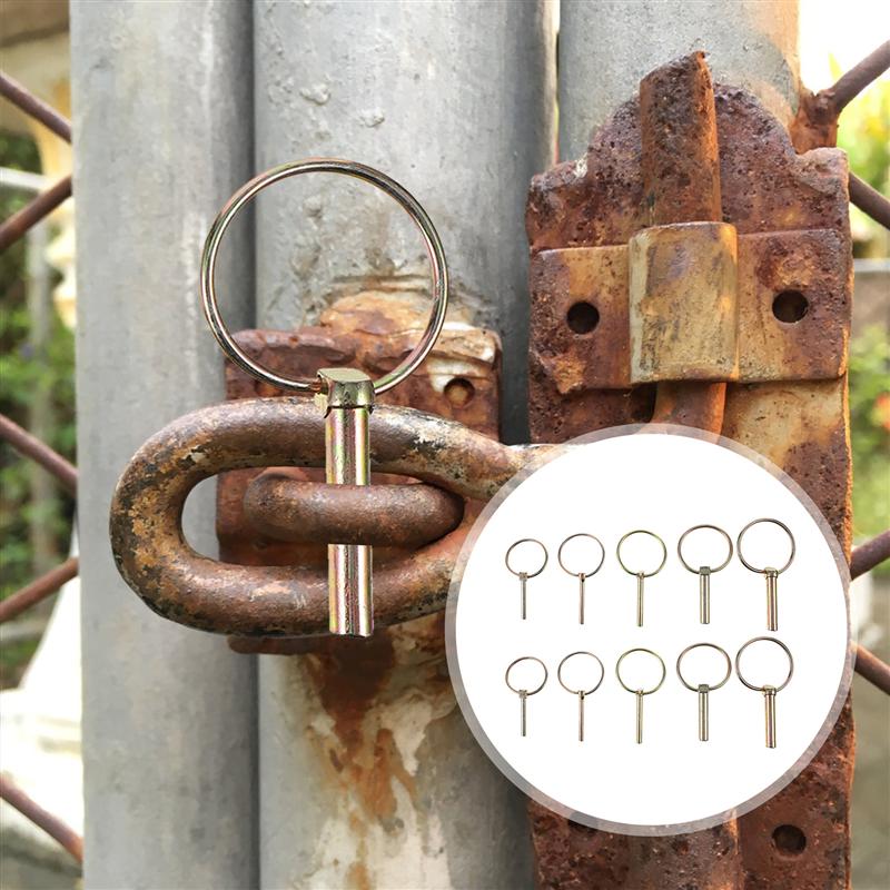 10pcs Heavy Duty Lynch Pin Shaft Locking Pin Trailers Truck Mower Pin Accessory