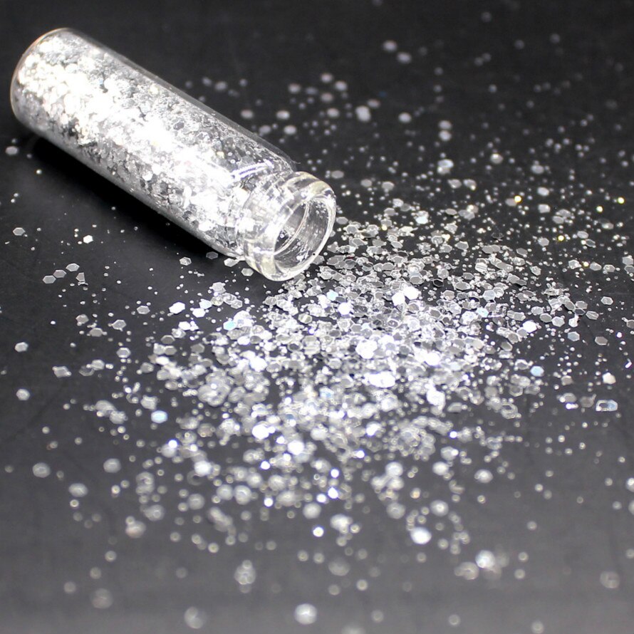 1 flaske dyb guld holografiske pailletter glitter shimmer diamant 12 farver eye shiny skin highlighter ansigt krop glitter festival