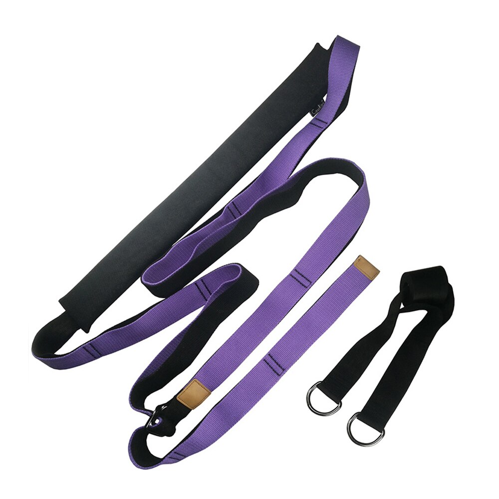 Riem Yoga Praktijk Flexibiliteit Omgekeerde Stretching Yoga Riem Multilayer Swing Verstelbare Antenne Hangmat Anti-Gravity Trainer: Paars