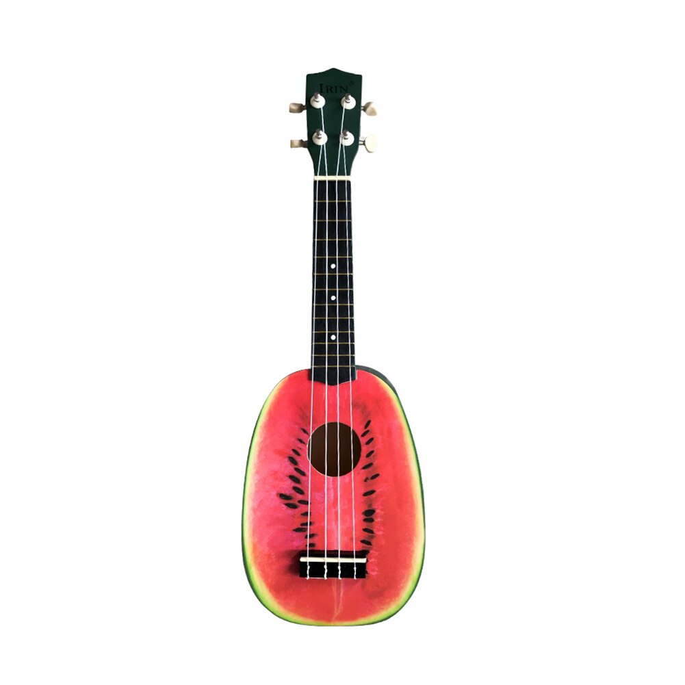 IRIN-ukelele de tilo con forma de sandía para principiantes, bolsa de almacenamiento, cuerdas, Capo, 21 pulgadas
