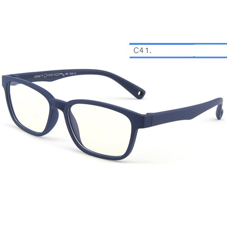 Lunettes anti-lumière bleue ivsta pour enfants, verres anti-rayons bleus, verres de jeu,  tr90 verres en silicone avec sangle de correction: C41