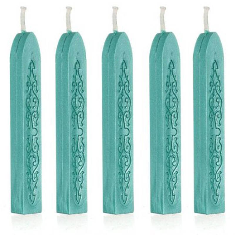 Set of 5 Square Candle Wax with Wick Sealing Wax Stick for Home Party Festival Candlelight Dinner MDD88