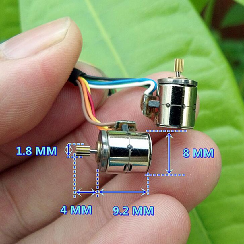1Correct 4 Wire 2 Phase Miniature stepper motor micro stepping motor (diameter:8 mm ,Height:8.2 mm)