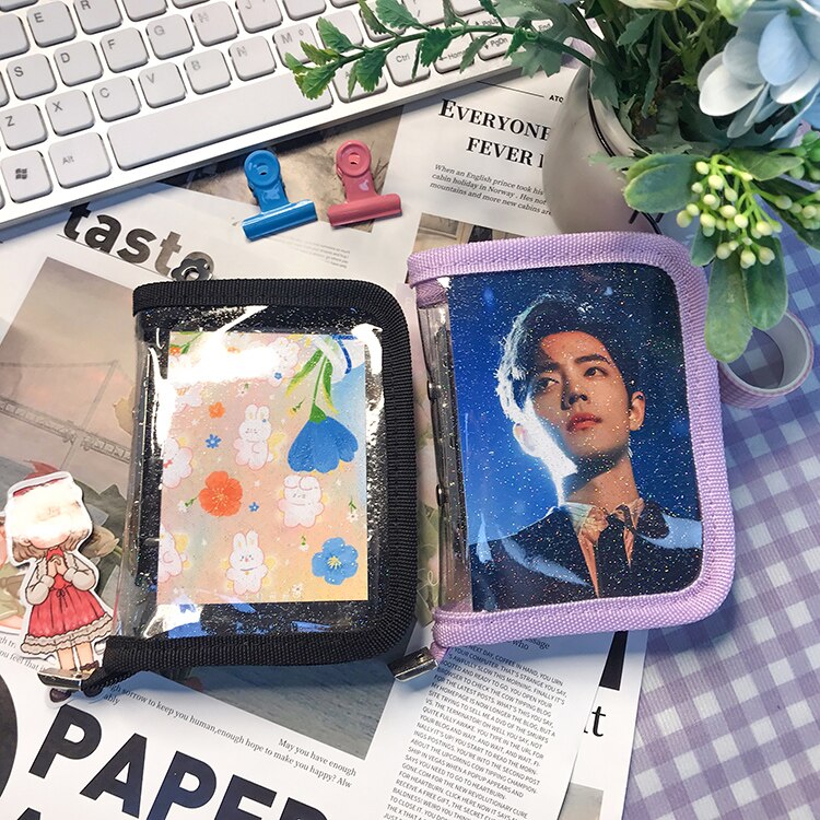 Mini 3 Holes Puncher Pvc Binder Notebook Journal Loose-leaf Diary Zipper Cover Journal Pocket Notepad School Stationery