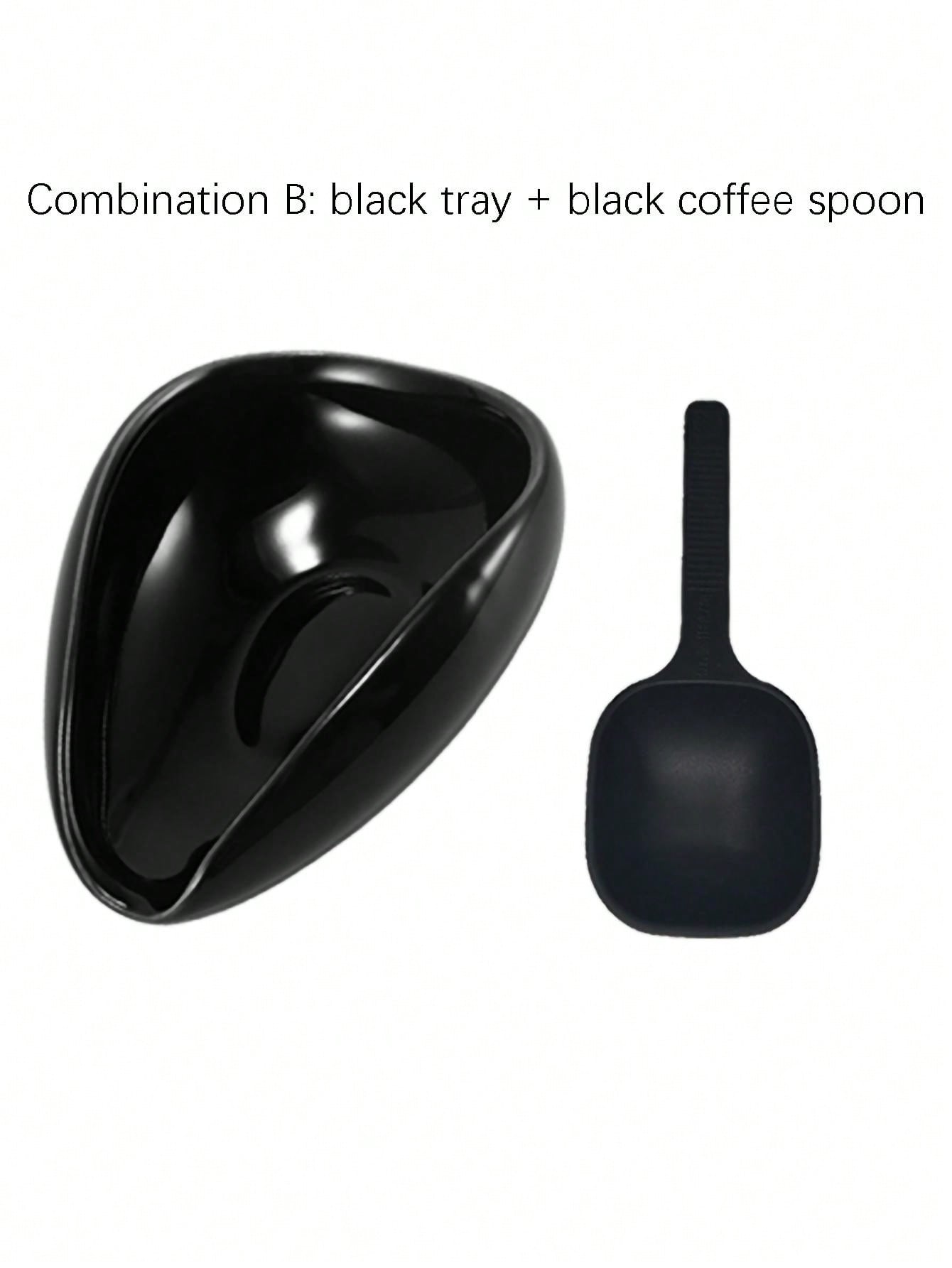 1pcs Coffee Beans Dosing Measuring Tray Coffee Tea Leaves measuring spoon for coffee weighing plate White porcelain tea dispens: light green