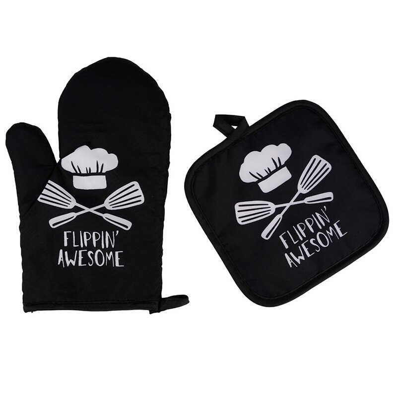 Mitaines de four Anti-chaleur, ensemble de 2 pièces, tapis de cuisson à la pour micro-ondes, cuisine nordique, isolation, pince à main, outils de cuisine: Z465-1