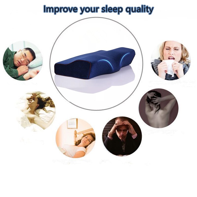 Memory Foam Pillow Neck Massage Ergonomic Curve Cervical Orthopedic Neck Bed Sleeping Head Cushion Pillow