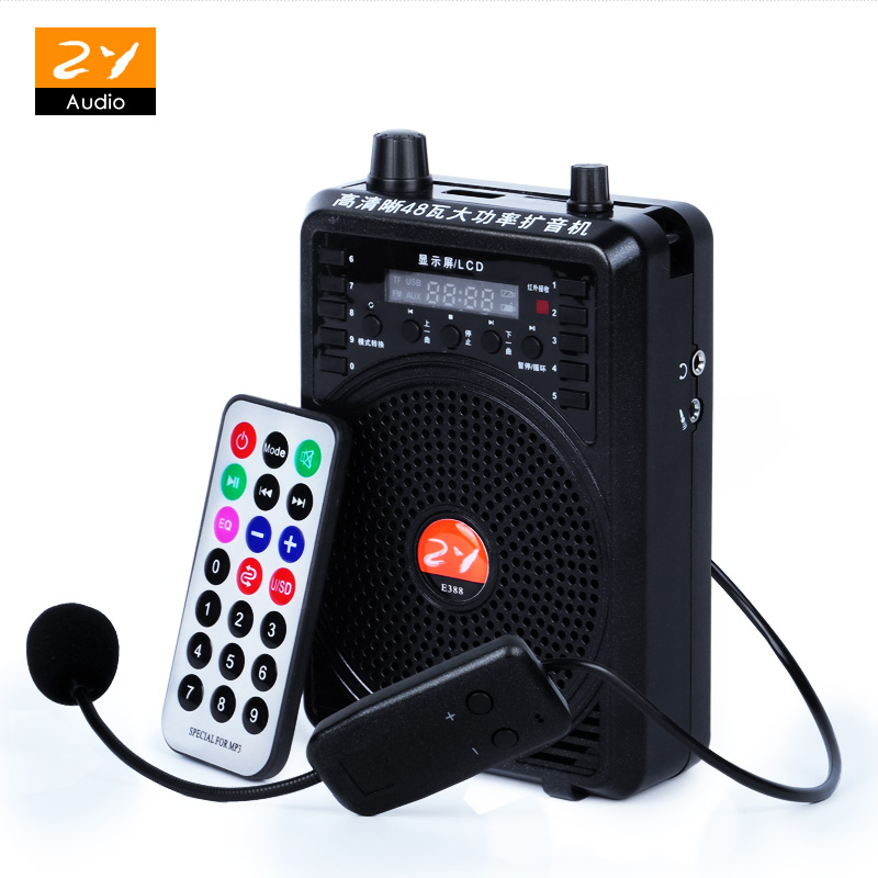 Amplificateur de mégaphone vocal Microphone d'appoint Mini haut-parleur Portable Support USB TF carte Radio FM pour la du Guide touristique des enseignants