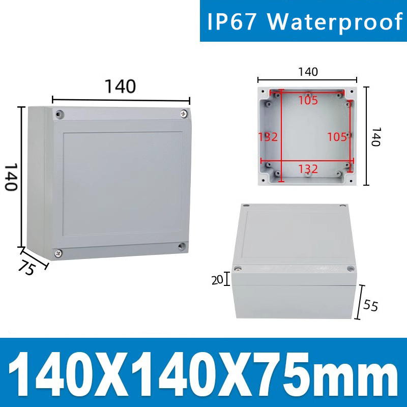 Boîtier en aluminium extérieur IP67 boîtier électrique étanche extérieur scellé projet boîtier d'instrument boîte de jonction industrielle