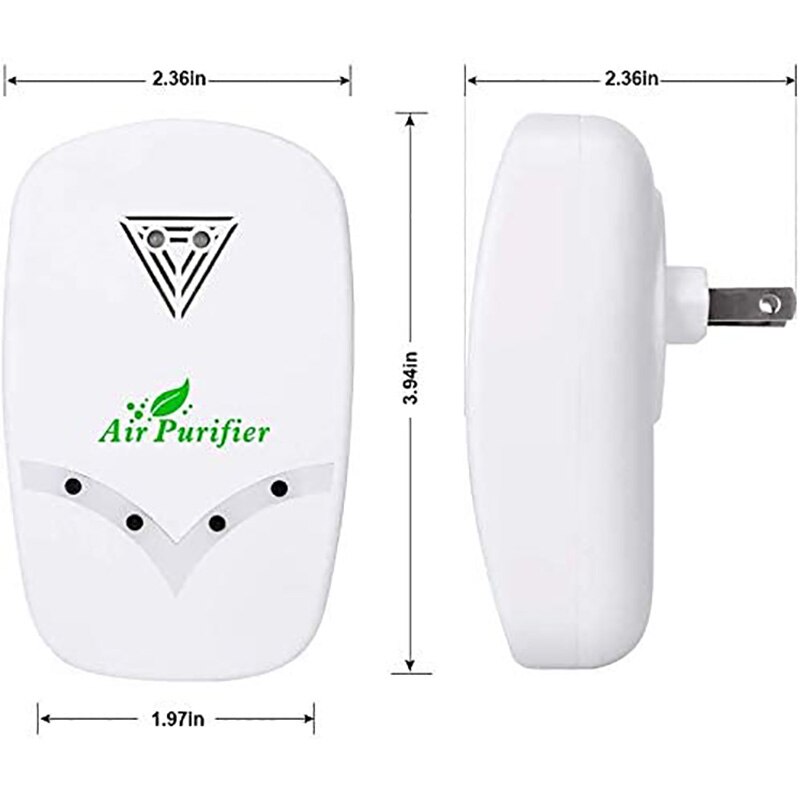 Plug in Air Purifier Mini Air Cleaner Air Ionizer for Odor Allergies Eliminator for Pets Cooking and Smoke Dust US Plug