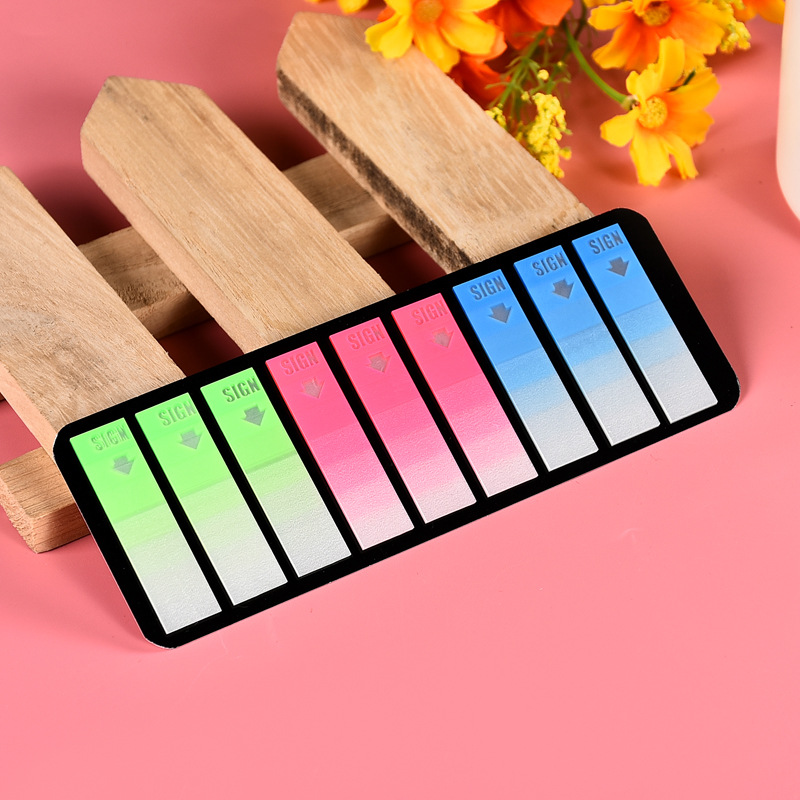 100 feuilles postées Transparent pense-bête cahier bloc-Notes clair Notes autocollantes Index onglets signet papeterie fournitures de bureau: jaune clair