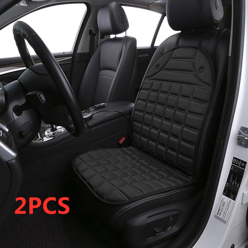 Heated Seat Heater 12V 2 In 1 Fast Heated Adjustable car heater Car Electric Heated Seat Car Styling Winter Pad Cushions Auto: black 2pcs