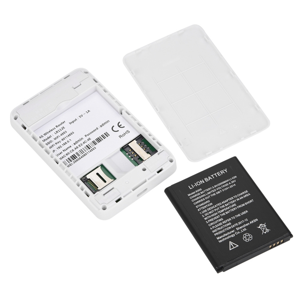 LR112E SIM Card Type 4G Modem WiFi Router 2.4GHz 150Mbps Data Transmission Mobile WiFi Hotspot