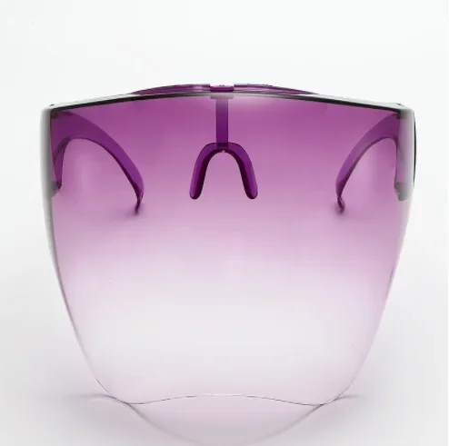 Lunettes de soleil intégrales masque femmes hommes lunettes de protection lunettes lunettes lentille sphérique couverte Anti-pulvérisation lunettes de soleil de cyclisme: Violet