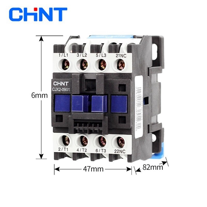 Original chint cjx 2-0901 1nc ac kontaktor 9a coil spänning 380v 220v 110v 36v 24v lc1- d ac contactor