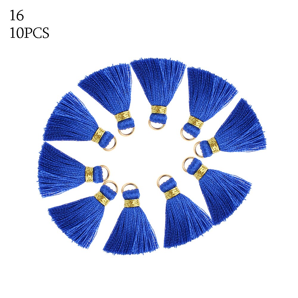 10 sztuk/partia 2cm mini jedwabiście frędzle kolorowe mały kutas robić tworzenia biżuterii materiały krawieckie domu dekoracja zasłony DIY sztuka i rękodzieło: 16