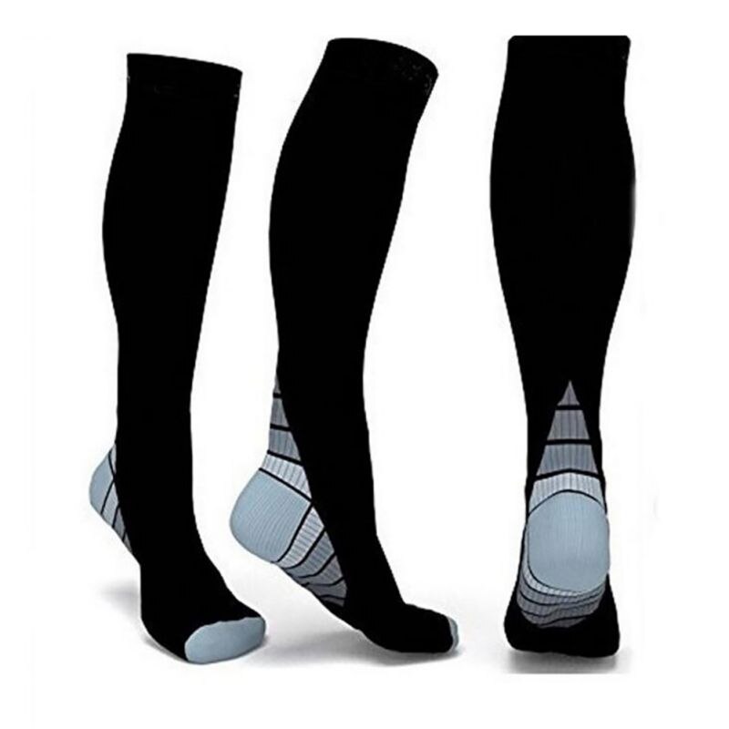 Hommes respirant Compression SocksKnee bas chaussettes de Compression hommes femmes adulte Anti Fatigue longues chaussettes