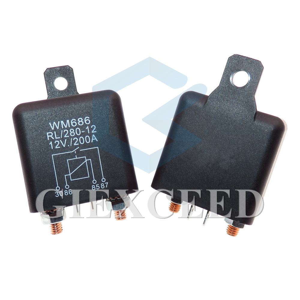 Relais 12V-48V DC 200A pour voiture et camion, commutateur de moteur, démarrage continu, automobile
