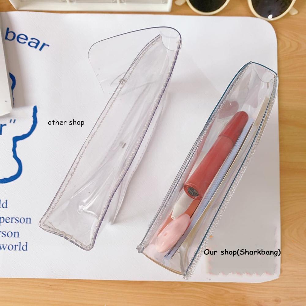 Sharkbang Multifunctional Thickened Transparent PVC Winding Storage Bag File Folder Desk Document Bag Makeup Organizer Bag 16CM