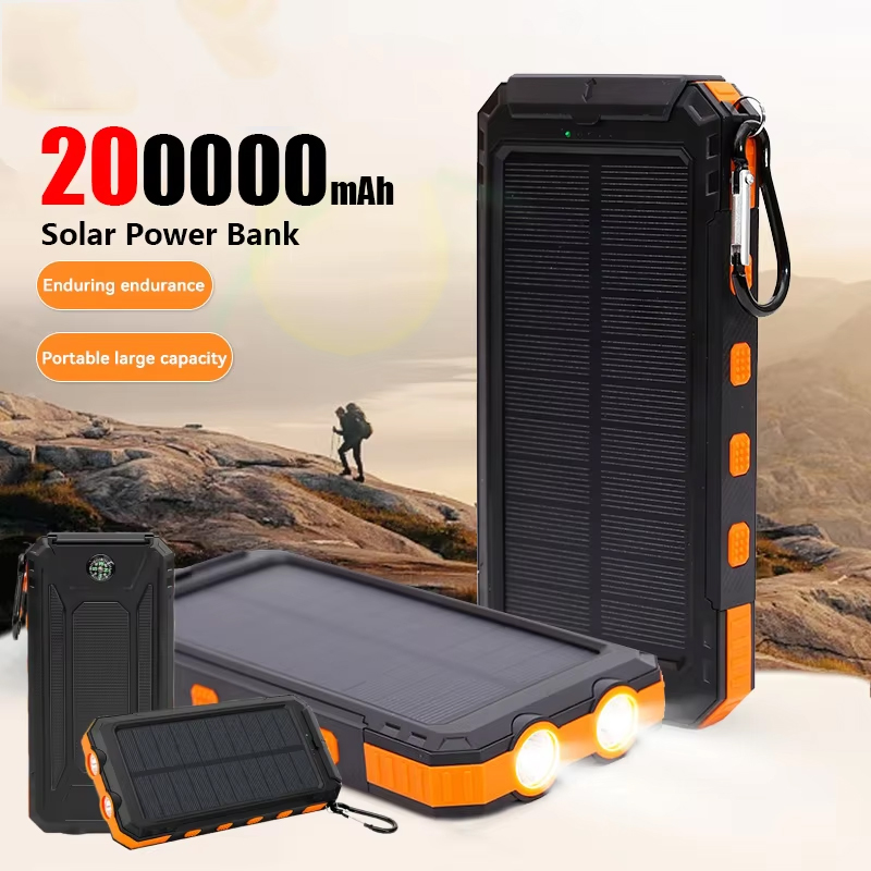 Xiaomi 200000 Caricatore portatile di grande capacità per banca di energia solare mAh compatibile con IOS Android USB-A e USB-C a ricarica rapida
