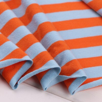 Tela de algodón pelada Lycra teñida tela fina para el material de la camiseta del verano: Azul