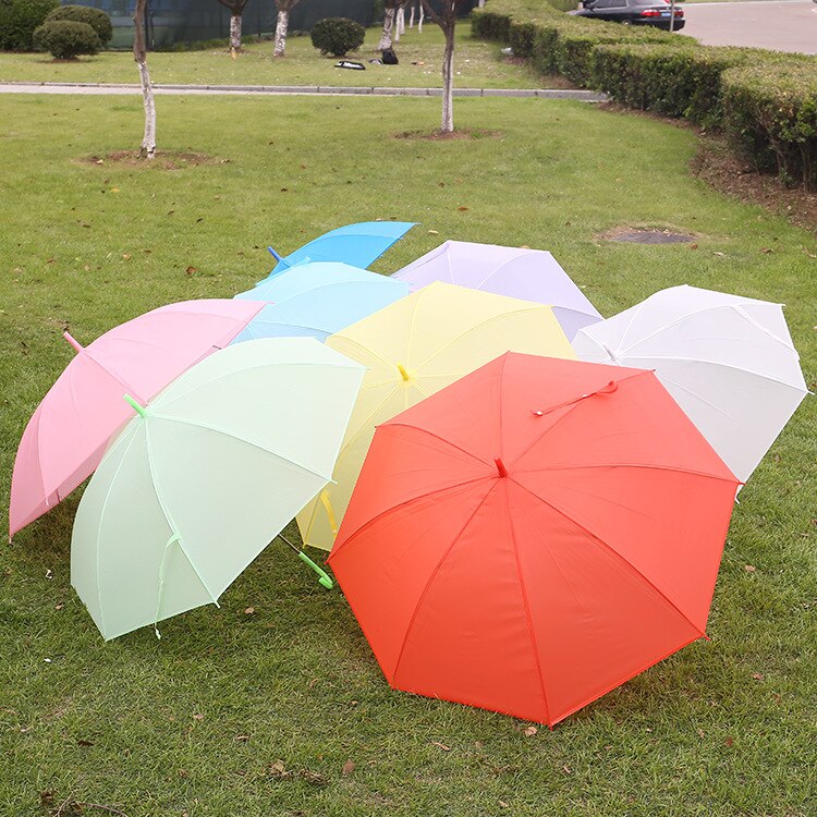 Transparent regn paraply reklam paraply automatisk rak poleumbrella regn paraplyalongumbrella regn paraply