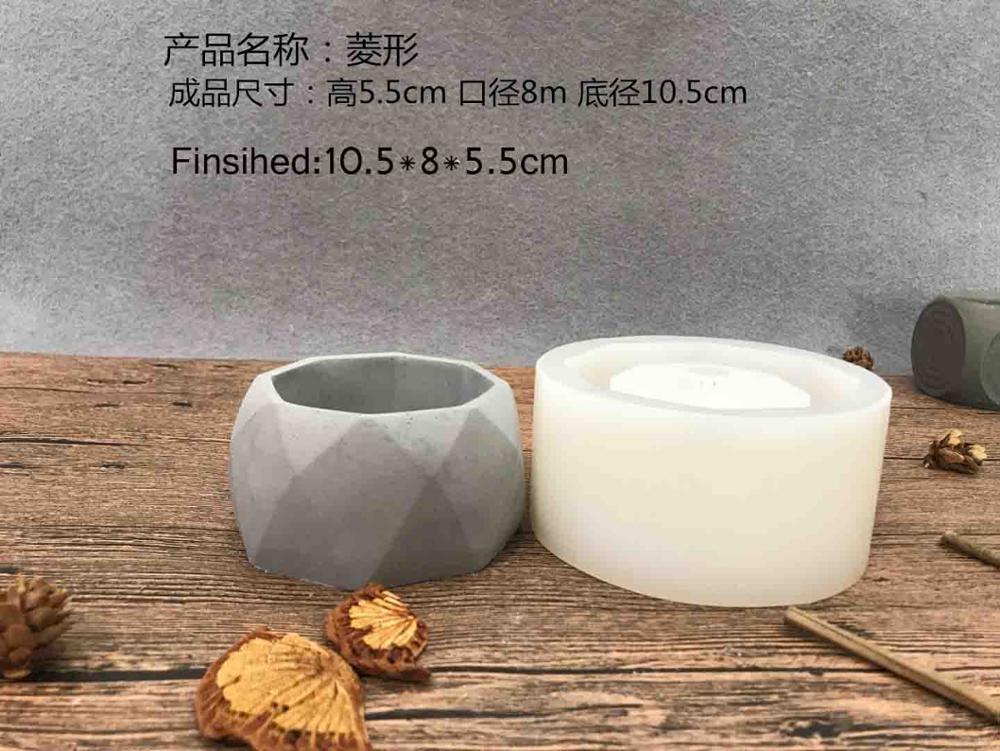 Stampi in silicone per vaso stampi per vasi da fiori in cemento piante succulente stampo per vasi 3D fioriera stampo per vasi ciotola stampo per cemento: Luce Verde