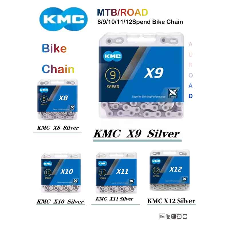 KMC X8 X9 X10 X11 X12 EL SL Cadena de bicicleta de carretera/MTB 8v 9v 10v 11v 12v 118L 126LB cadena de bicicleta con enlace rápido para SHIMANO SRAM