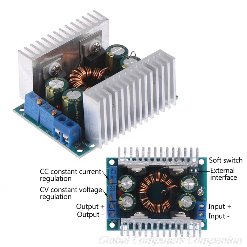 DC-DC 5-30V a 1.25-30V 12V 24V 8A regolabile automatico Step Up Down Boost Buck convertitore modulo di potenza regolatore di tensione per auto