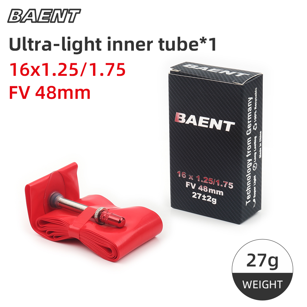 Small Wheel/Folding Bike Ultralight Inner Tube 14/16*1.2/1.75 ,16*1-3/8, 20*1.2/1.75,20*1,20*1-1/8 48/60MM FV Bicycle Inner Tube: GRAY / 1.5-1.75"