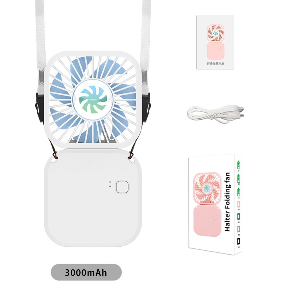 Mini Usb Opladen Geruisloze Desktop Elektrische Ventilator Decoratie Cool Air Hand Held Reizen Cooler Cooling 3000Mah: WHITE