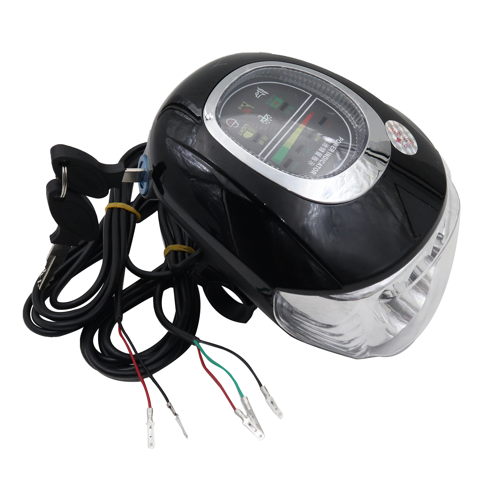 Citycoco 60V Bluetooth APP Headlamp Turn Signal Tail Lamp LCD Instrument Panel Electric Scooter Key Electric Lock Accessories: Red