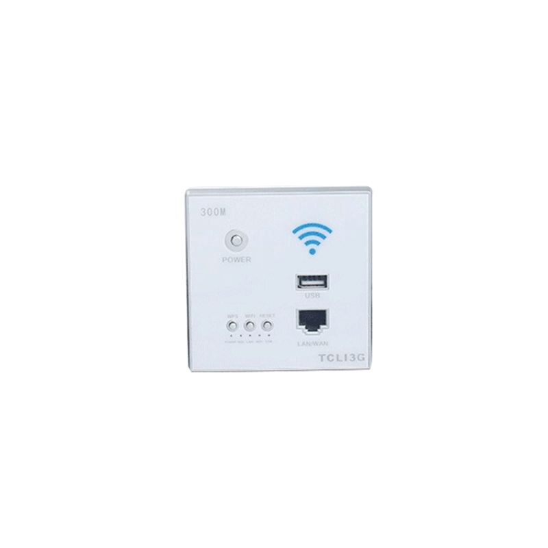 300Mbps 220V Smart Wireless WIFI Repeater Extender Wall Embedded Router Socket: White