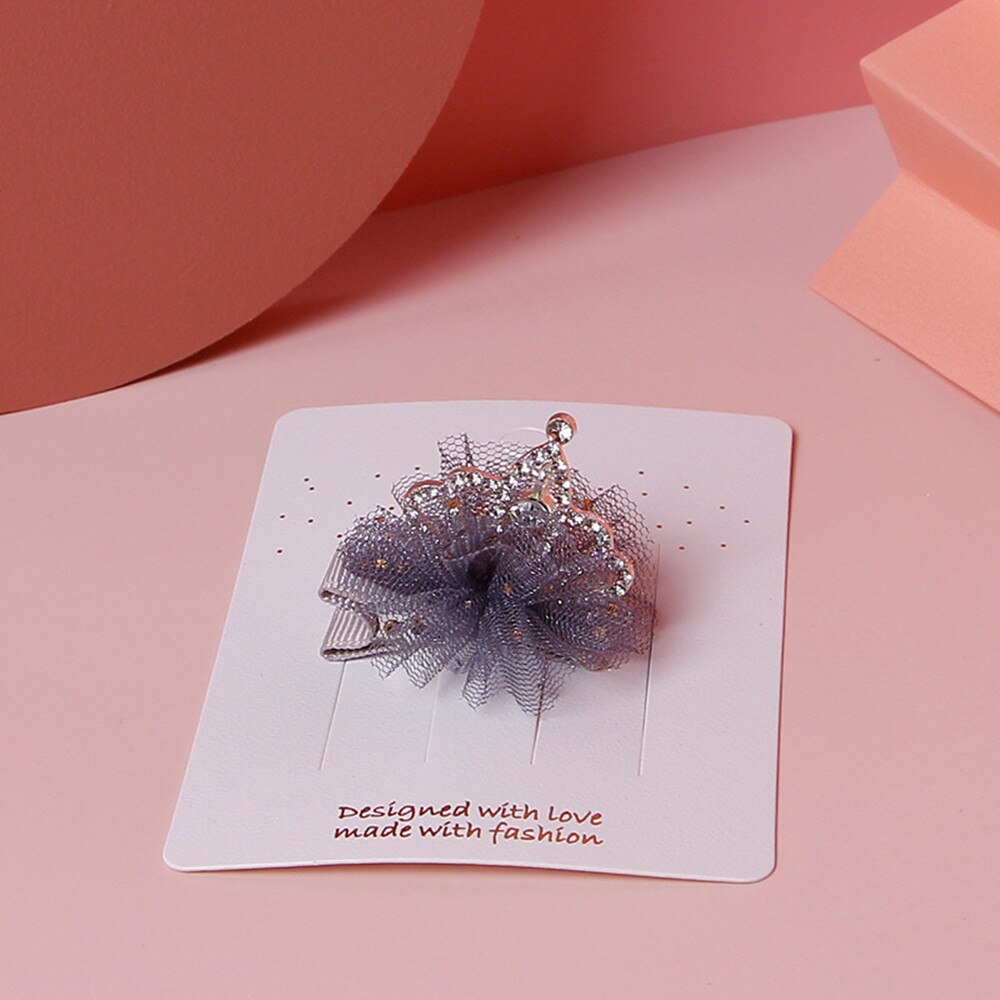 Tyttöjen joutsen hiuskahvat muhkeat hiusklipsit lasten juhlat hiusten koristelu koriste prinsessa joutsen hiusneulat barrette lasten päähineet: Laivaston kruunu