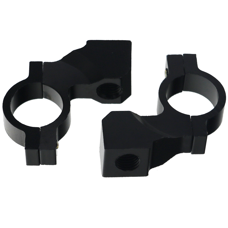 Motorfiets Stuur Spiegel Mount Achteruitkijkspiegels Houders Adapter Aluminium Clamp Paar 10 Mm 7/8": Black