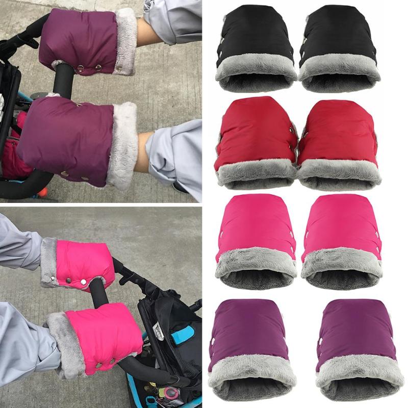 Mütter Baby Wagen Handschuhe Einfache Tragbare Atmungsaktive Weiche Oberfläche Verdicken Warme Baby Kinderwagen Hand Muff Handschuhe