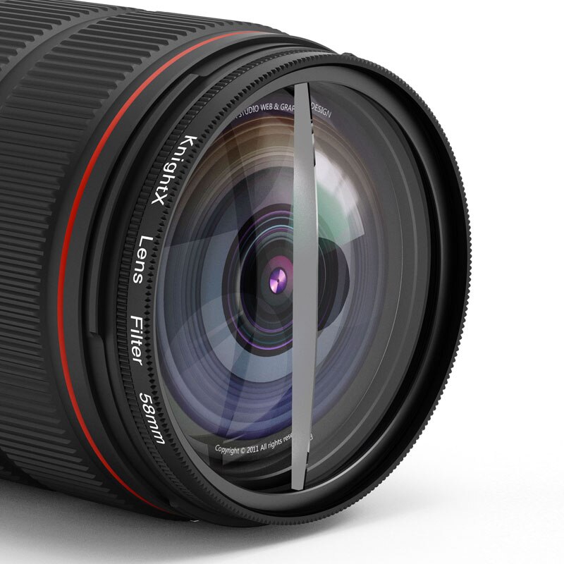 Knightx semi-nebuloso prisma filtro 49 52 55 58 62 67 72 77 mm uv cpl borrão acessórios fotografia objeto variável slr fx lente dslr