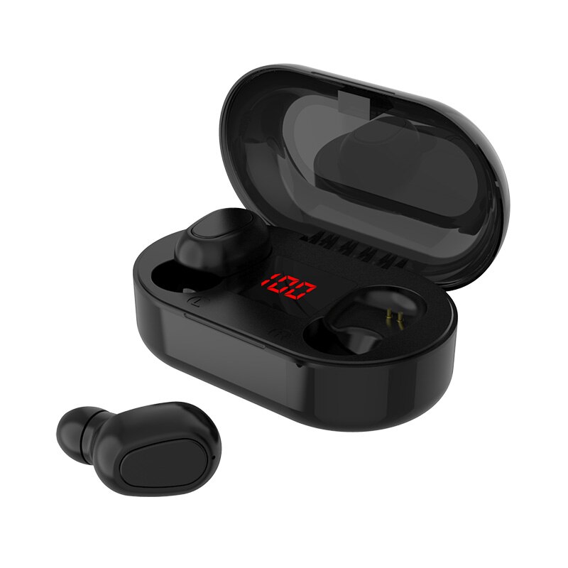Bluetooth écouteur sans fil écouteurs 5.0 L21 TWS casques double écouteurs basse son pour Huawei Xiaomi Iphone Samsung téléphones mobiles: L22-Black