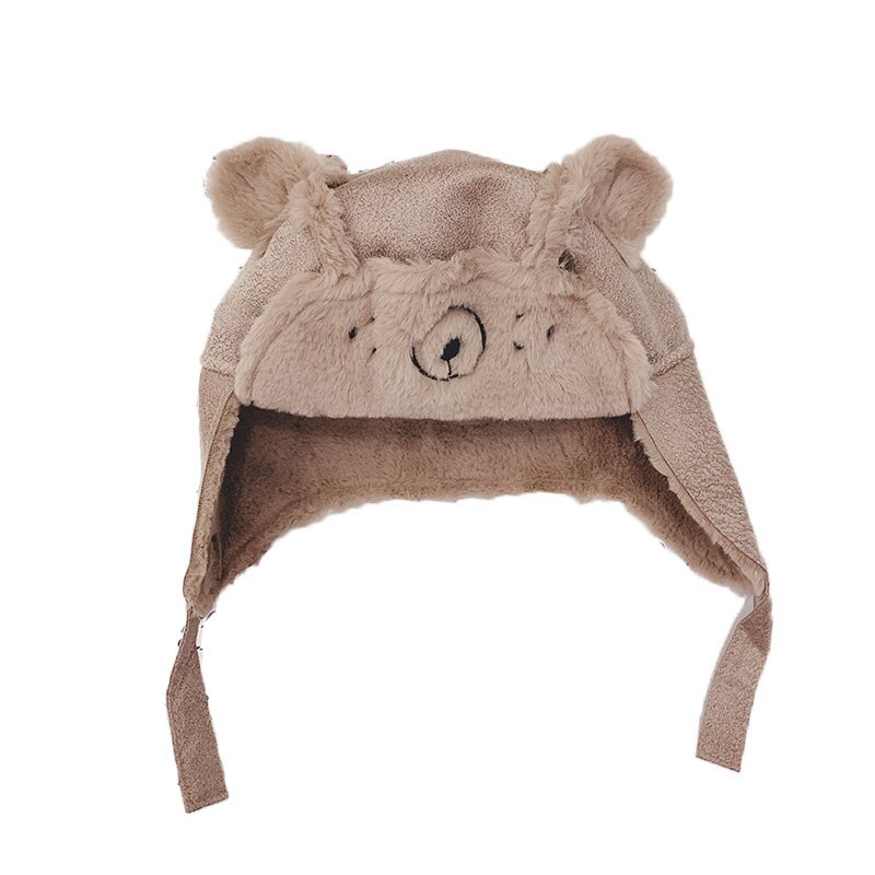 Babyjongens meisjes cartoon hoed kinderen kinderen oorklep kap winter warme pluche katoenen muts buiten lei feng muts