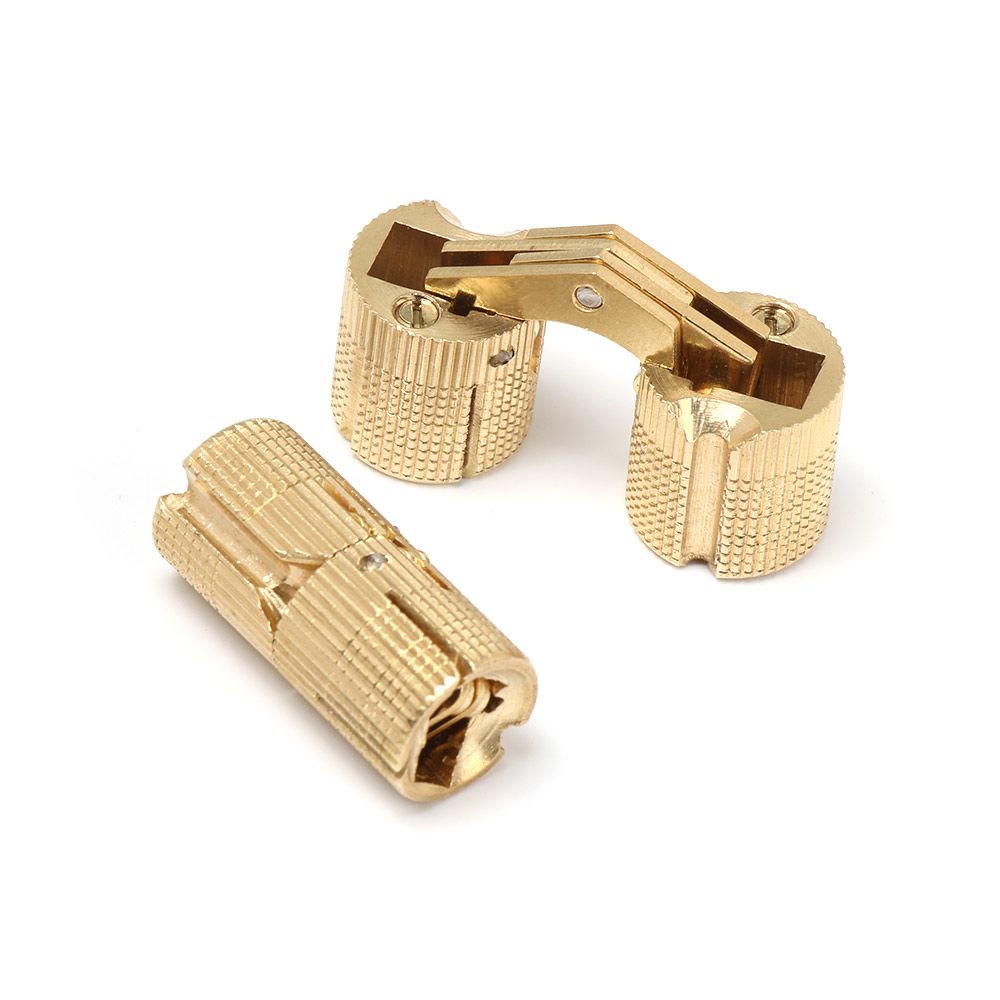 Charnières de meubles en laiton, armoire cachée cylindrique, charnières invisibles pour boîte de quincaillerie, 8-18mm, 8mm, 10mm, 12mm, 14mm, 16mm, 18mm