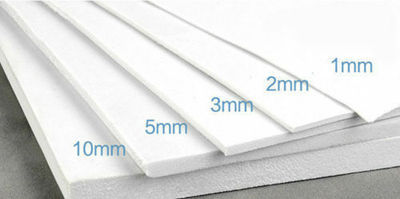 Thickness 1/2/3/5/10mm Eva Foam Sheets Craft Eva Sheets Punch Sheet DIY Handmade Model Making Material: 250cm*230cm / WHITE