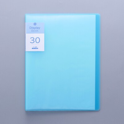 Displaybook Transparent Information Book Insert Folder Multi-layer Folder Student Folder Music Score Folder File Organizer: Blue 30 pages