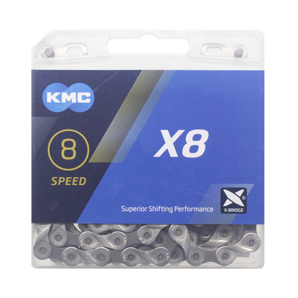 KMC Road Bike Chain X8 X9 X10 X11 X12 Bicycle Chains 8/9/10/11/12 Speed Chains MTB Crankset SRAM 8 9 10 11 12s Derailleur 116L: X8 8S 116L