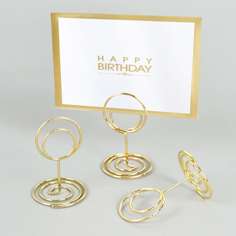 Metal Place Card Holders Photo Clip Stands Wedding Table Number Name Sign Stand for Wedding Birthday Party Home Decoration 10pc