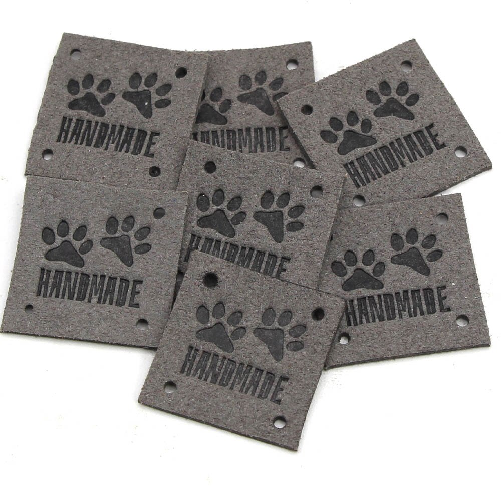20pcs Kawaii Cat Paw Leather Labels Handmade Label... – Grandado