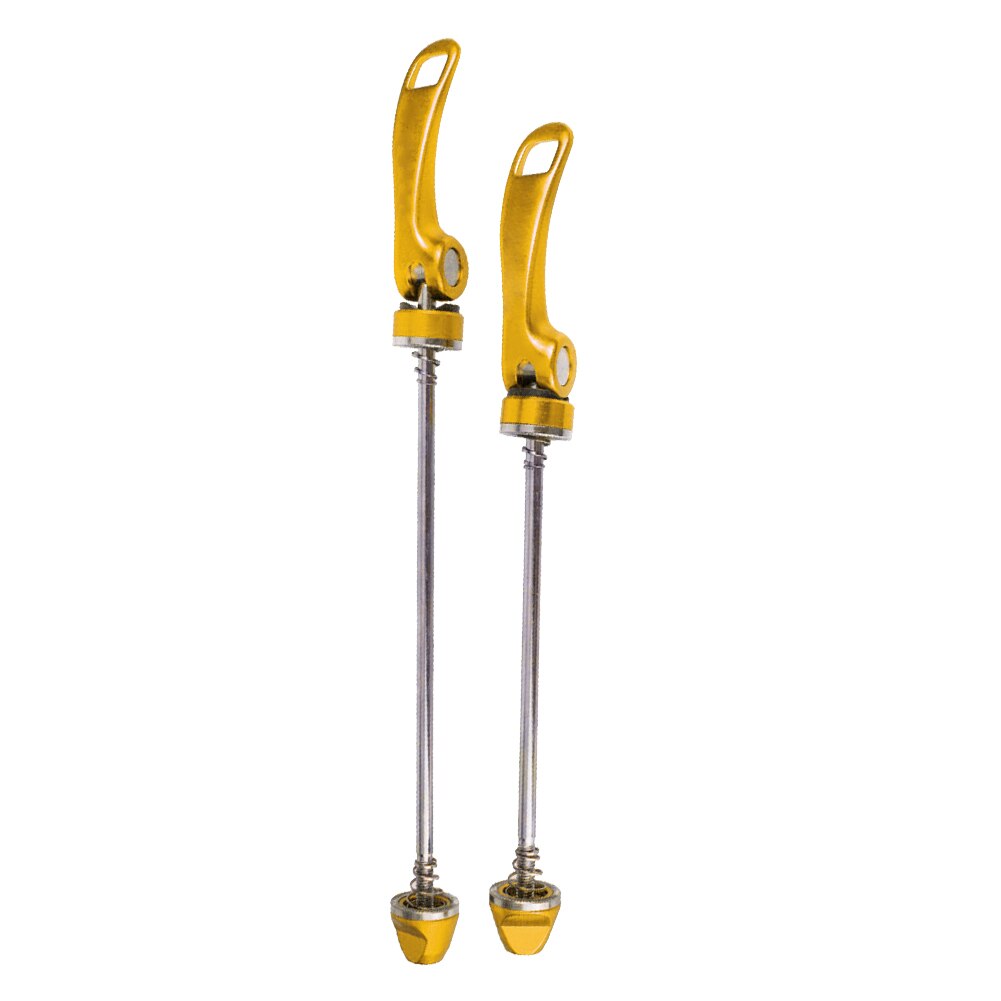 2 Pcs Screw Nuts Accessories Lever Clip Cycling Bike Quick Release Repair Parts Durable Aluminum Alloy Tools Bicycle Skewer: Gold