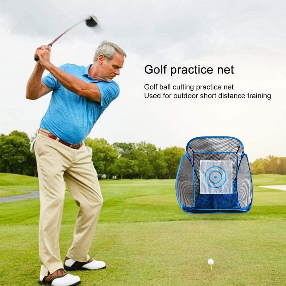 Chipping øvelse net golf net bærbar sammenfoldelig græsplæne skærestang begyndere øve baggård træning hjælpemidler pitching bur swing