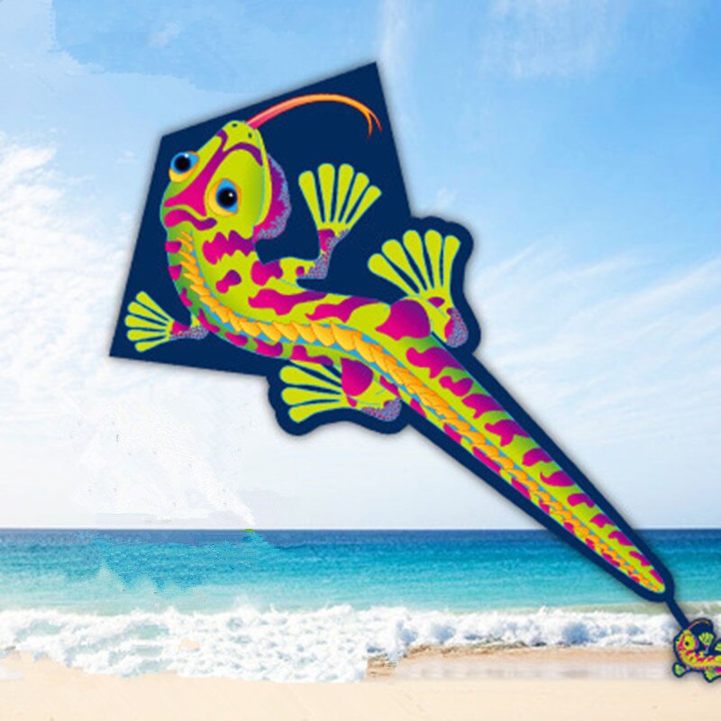 Kids Toy kites With Hand Line Tropical Fish Lizard Turtle Kites long Tail Flying Kites Easy to Fly Children's
